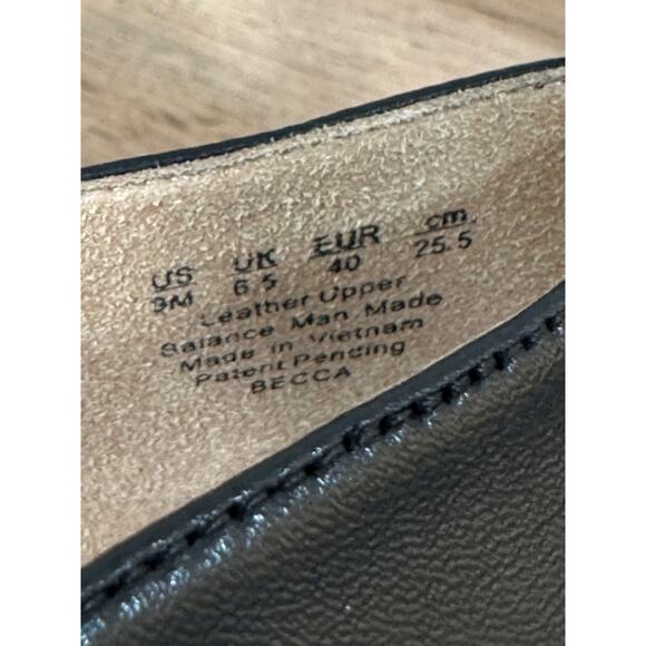 Naturalizer Women's Dressy Becca Flat Black Leather 9 NIB Office Metallic Detail - Picture 14 of 15